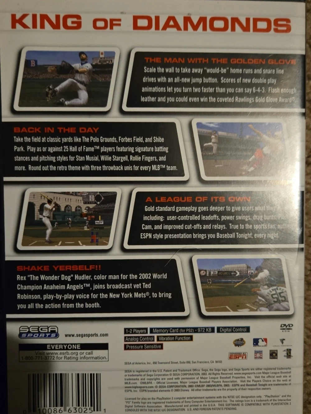 World series of basball 2k3 complete, tested for ps2.